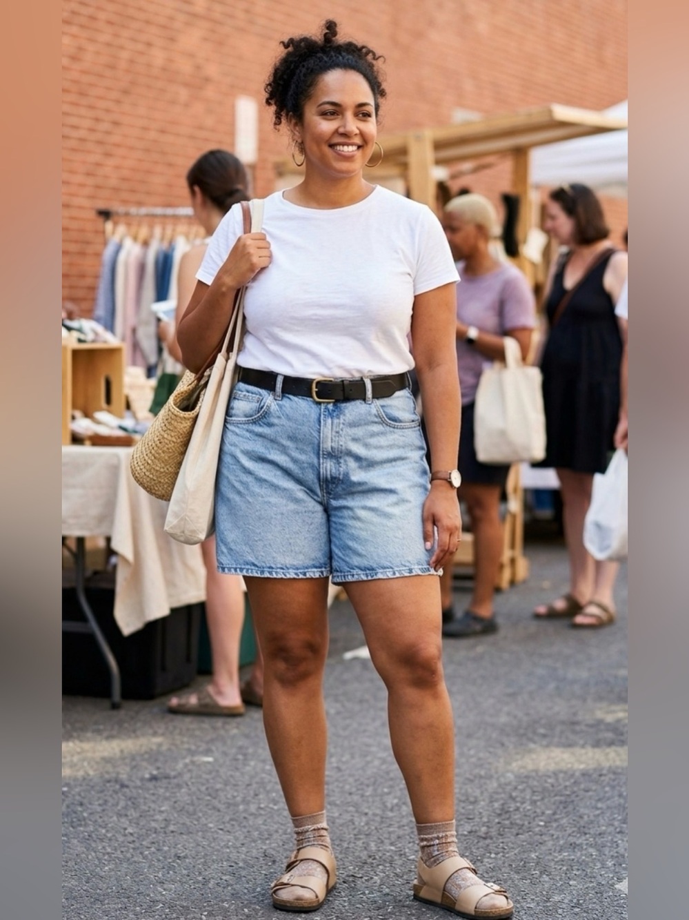 Zara 100% Cotton Casual Light Blue Denim Shorts